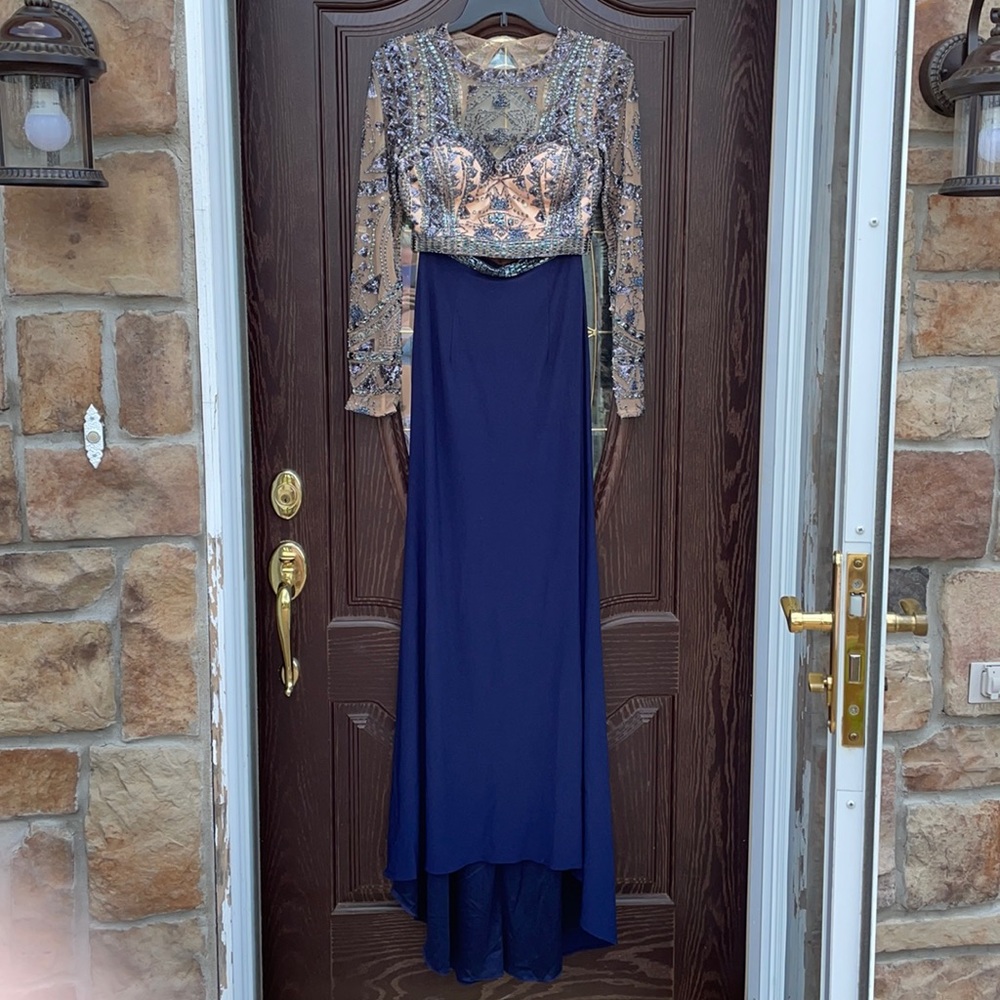 Sherri Hill Navy Two Piece Dress
